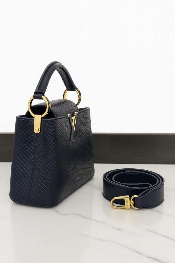 Louis Vuitton Capucines Mini – Navy Python Leather (Premium 5A) - Image 3