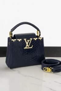 Louis Vuitton Capucines Mini – Navy Python Leather (Premium 5A)