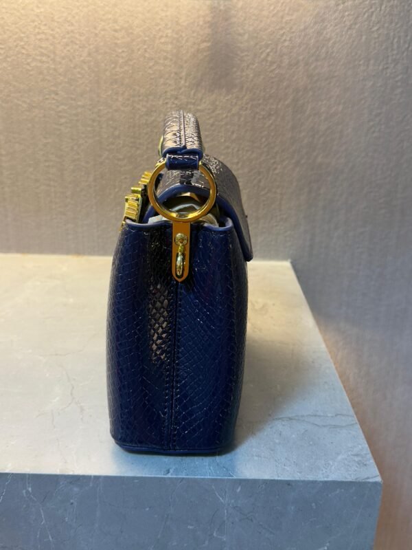 Louis Vuitton Capucines Mini – Navy Python Leather (Premium 5A) - Image 5