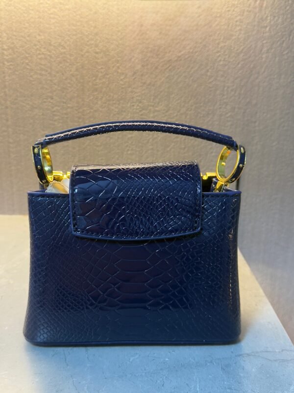 Louis Vuitton Capucines Mini – Navy Python Leather (Premium 5A) - Image 4